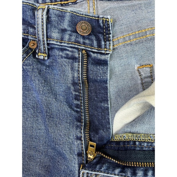 Levis 505 Jeans Mens 31x32 Blue Regular Straight Stretch Denim Pants Medium Wash - Picture 5 of 16